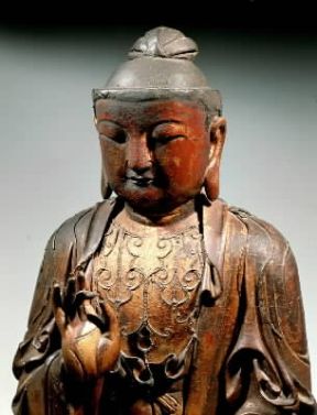 Buddha raffigurato nell'atteggiamento dell'argomentazione, legno policromo giapponese del periodo Kamakura (sec. XIV-XV; Genova, Museo Chiossone).De Agostini Picture Library/A. Dagli Orti Buddha raffigurato nell'atteggiamento dell'argomentazione, legno policromo giapponese del periodo Kamakura (sec. XIV-XV; Genova, Museo Chiossone).De Agostini Picture Library/A. Dagli Orti