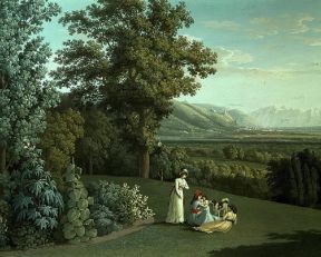 Jakob-Philipp Hackert, detto Hackert d'Italia. Il giardino inglese della Reggia di Caserta (Caserta, Palazzo Reale). Jakob-Philipp Hackert, detto Hackert d'Italia. Il giardino inglese della Reggia di Caserta (Caserta, Palazzo Reale).