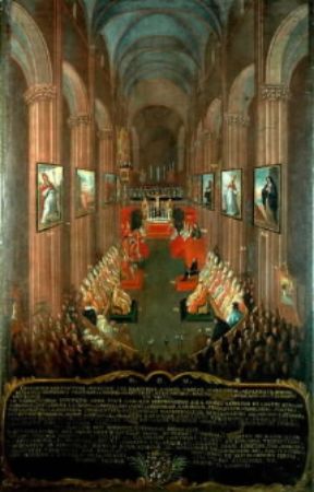 Trento. L'apertura del Concilio di Trento in un dipinto del sec. XVIII (Trento, Museo Diocesano).Trento, Museo Diocesano Trento. L'apertura del Concilio di Trento in un dipinto del sec. XVIII (Trento, Museo Diocesano).Trento, Museo Diocesano