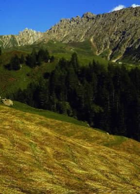 Alpe di Siusi. L'altopiano con il monte Sciliar sullo sfondo.De Agostini Picture Library/G. Roli Alpe di Siusi. L'altopiano con il monte Sciliar sullo sfondo.De Agostini Picture Library/G. Roli