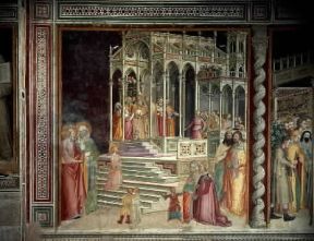 Giovanni da Milano. Affreschi nella cappella Rinuccini: La presentazione al Tempio.De Agostini Picture Library / G. Nimatallah Giovanni da Milano. Affreschi nella cappella Rinuccini: La presentazione al Tempio.De Agostini Picture Library / G. Nimatallah