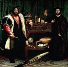 Hans Holbein il Giovane. Gli ambasciatori (Londra, National Gallery).Londra, National Gallery Hans Holbein il Giovane. Gli ambasciatori (Londra, National Gallery).Londra, National Gallery