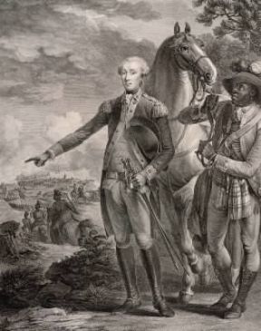 Marie-Joseph-Paul de Motier, marchese di Lafayette in una stampa del 1781 (Blerancourt, Castello).De Agostini Picture Library/M. Seemuller Marie-Joseph-Paul de Motier, marchese di Lafayette in una stampa del 1781 (Blerancourt, Castello).De Agostini Picture Library/M. Seemuller