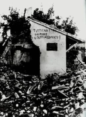 I guerra mondiale. Una casa distrutta in riva al Piave.De Agostini Picture Library I guerra mondiale. Una casa distrutta in riva al Piave.De Agostini Picture Library