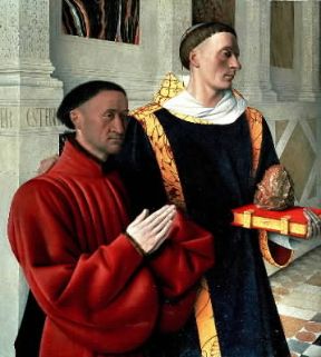 Jean Fouquet. Ètienne Chevalier e S. Stefano (Berlino, Staatliche Museen).Berlino, Staatliche Museen Jean Fouquet. Ètienne Chevalier e S. Stefano (Berlino, Staatliche Museen).Berlino, Staatliche Museen