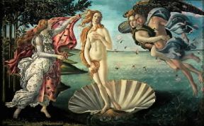 Sandro Botticelli . La nascita di Venere (Firenze, Galleria degli Uffizi).De Agostini Picture Library/ A. Dagli Orti Sandro Botticelli . La nascita di Venere (Firenze, Galleria degli Uffizi).De Agostini Picture Library/ A. Dagli Orti