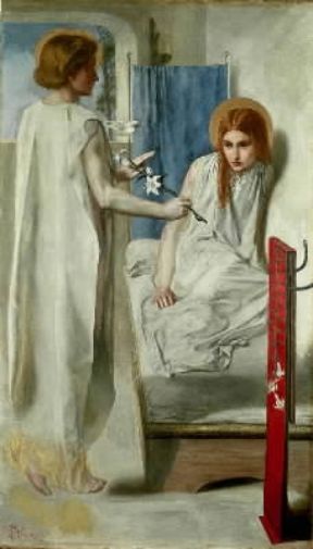 Dante Gabriel Rossetti. Ecce Ancilla Domini (Londra, Tate Gallery).Londra, Tate Gallery Dante Gabriel Rossetti. Ecce Ancilla Domini (Londra, Tate Gallery).Londra, Tate Gallery