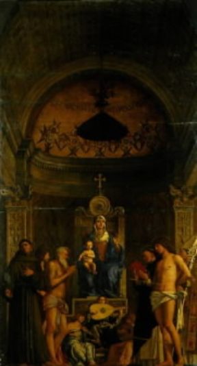 Giovanni Bellini detto il Giambellino. La grandiosa pala per la chiesa di S. Giobbe (Venezia, Gallerie dell'Accademia).De Agostini Picture Library/F. Ferruzzi Giovanni Bellini detto il Giambellino. La grandiosa pala per la chiesa di S. Giobbe (Venezia, Gallerie dell'Accademia).De Agostini Picture Library/F. Ferruzzi