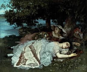 Gustave Courbet. Ragazze sulla riva della Senna (Parigi, Petit Palais).Parigi, Petit Palais Gustave Courbet. Ragazze sulla riva della Senna (Parigi, Petit Palais).Parigi, Petit Palais