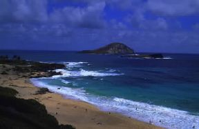 Hawaii. Una spiaggia dell'isola di Oahu.De Agostini Picture Library / G. Sioën Hawaii. Una spiaggia dell'isola di Oahu.De Agostini Picture Library / G. Sioën
