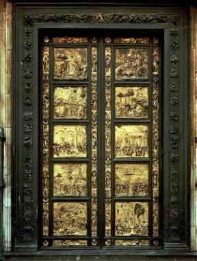 Lorenzo Ghiberti. La porta del Paradiso (Firenze, Battistero).De Agostini Picture Library/G. Nimatallah Lorenzo Ghiberti. La porta del Paradiso (Firenze, Battistero).De Agostini Picture Library/G. Nimatallah