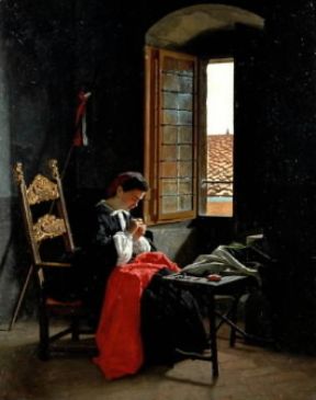 Macchiaioli. Il 26 aprile 1859 di Odoardo Borrani (Milano, Collezione privata).De Agostini Picture Library/U. Marzani Macchiaioli. Il 26 aprile 1859 di Odoardo Borrani (Milano, Collezione privata).De Agostini Picture Library/U. Marzani