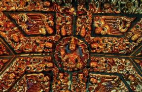 Messico. Particolare dell'interno della chiesa di S. MarÃa de Tonantzintla a Puebla.De Agostini Picture Library/S. Guitierrez Messico. Particolare dell'interno della chiesa di S. MarÃa de Tonantzintla a Puebla.De Agostini Picture Library/S. Guitierrez