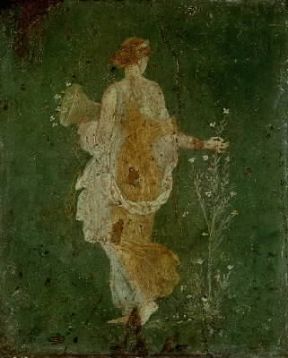 Roma. Personificazione della Primavera in un dipinto parietale proveniente da Stabia (Napoli, Museo Archeologico Nazionale).De Agostini Picture Library / G. Nimatallah Roma. Personificazione della Primavera in un dipinto parietale proveniente da Stabia (Napoli, Museo Archeologico Nazionale).De Agostini Picture Library / G. Nimatallah