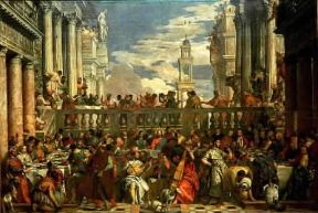 Paolo Caliari detto il Veronese. Nozze di Cana (Parigi, Louvre).De Agostini Picture Library/G. Dagli Orti Paolo Caliari detto il Veronese. Nozze di Cana (Parigi, Louvre).De Agostini Picture Library/G. Dagli Orti