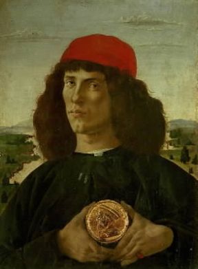 Ritratto. Ritratto di un uomo con la medaglia di Botticelli (Firenze, Uffizi).De Agostini Picture Library/G. Nimatallah Ritratto. Ritratto di un uomo con la medaglia di Botticelli (Firenze, Uffizi).De Agostini Picture Library/G. Nimatallah