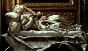 Funerario. Monumento funebre alla beata Ludovica Albertoni realizzato da G. L. Bernini (Roma, S. Francesco a Ripa).De Agostini Picture Library Funerario. Monumento funebre alla beata Ludovica Albertoni realizzato da G. L. Bernini (Roma, S. Francesco a Ripa).De Agostini Picture Library