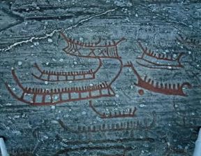 Arte artica. Incisioni rupestri di Norrkoping, risalenti all'EtÃ  del Bronzo.De Agostini Picture Library/G. Dagli Orti