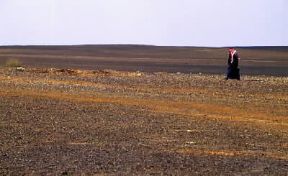 Giordania. Veduta della zona desertica nei dintorni del Qsar Amra. De Agostini Picture Library / C. Sappa