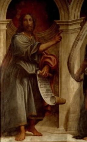Isaia . Il profeta ebraico nel particolare di un affresco della Cappella di S. Anna nella chiesa dei Francescani a Cortemaggiore.De Agostini Picture Library/A. De Gregorio Isaia . Il profeta ebraico nel particolare di un affresco della Cappella di S. Anna nella chiesa dei Francescani a Cortemaggiore.De Agostini Picture Library/A. De Gregorio
