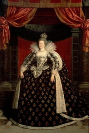 Maria de' Medici, regina di Francia, in un ritratto di F. Pourbus il Giovane (Parigi, Louvre).De Agostini Picture Library/G. Dagli Orti Maria de' Medici, regina di Francia, in un ritratto di F. Pourbus il Giovane (Parigi, Louvre).De Agostini Picture Library/G. Dagli Orti