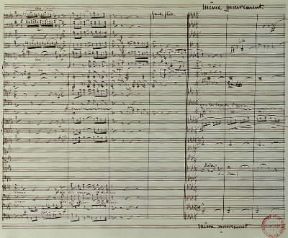 Paul Dukas . Una pagina della partitura autografa della Paul Dukas . Una pagina della partitura autografa della