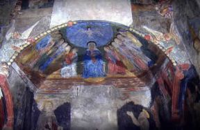 Provenzale. Particolare della cappella delle Anime del Purgatorio nella chiesa di St. Etienne a Vallouisse (Costa Azzurra).De Agostini Picture Library/C. Sappa Provenzale. Particolare della cappella delle Anime del Purgatorio nella chiesa di St. Etienne a Vallouisse (Costa Azzurra).De Agostini Picture Library/C. Sappa