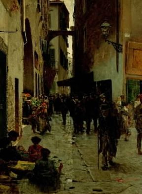 Telemaco Signorini . Il ghetto di Firenze (1883; Roma, Galleria Nazionale d'Arte Moderna).De Agostini Picture Library/A. Dagli Orti Telemaco Signorini . Il ghetto di Firenze (1883; Roma, Galleria Nazionale d'Arte Moderna).De Agostini Picture Library/A. Dagli Orti