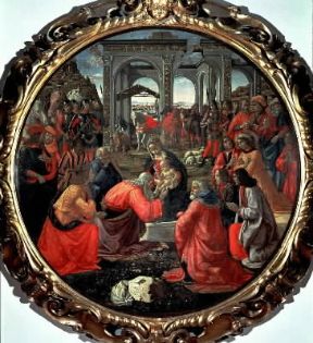 Domenico Bigordi, detto il Ghirlandaio. Adorazione dei Magi (Firenze, Uffizi).De Agostini Picture Library Domenico Bigordi, detto il Ghirlandaio. Adorazione dei Magi (Firenze, Uffizi).De Agostini Picture Library