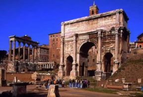 Roma. L'arco di Settimio Severo nel Foro romano.De Agostini Picture Library / W. Buss Roma. L'arco di Settimio Severo nel Foro romano.De Agostini Picture Library / W. Buss