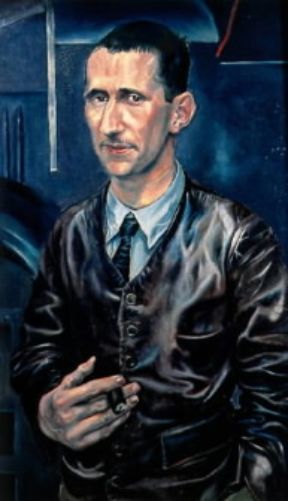 Bertolt Brecht. Lo scrittore e drammaturgo tedesco in un ritratto di R. Schlichter (Monaco, Städtische Galerie).De Agostini Picture Library/G. Dagli Orti Bertolt Brecht. Lo scrittore e drammaturgo tedesco in un ritratto di R. Schlichter (Monaco, Städtische Galerie).De Agostini Picture Library/G. Dagli Orti
