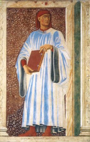 Giovanni Boccaccio. Ritratto eseguito da Andrea del Castagno (Firenze, Galleria degli Uffizi).
De Agostini Picture Library/G. Nimatallah
Giovanni Boccaccio. Ritratto eseguito da Andrea del Castagno (Firenze, Galleria degli Uffizi).
De Agostini Picture Library/G. Nimatallah