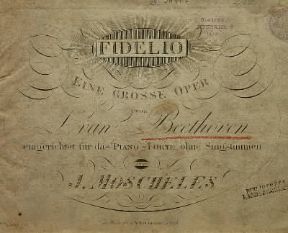 Fidelio ovvero L'amore coniugale. Frontespizio della riduzione per pianoforte di I. Moscheles (Vienna, Gesellschaft der Musikfreunde).De Agostini Picture Library/ A. Dagli Orti Fidelio ovvero L'amore coniugale. Frontespizio della riduzione per pianoforte di I. Moscheles (Vienna, Gesellschaft der Musikfreunde).De Agostini Picture Library/ A. Dagli Orti