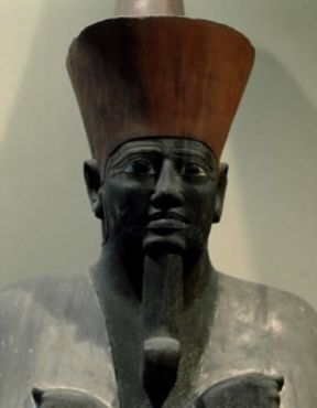 Mentuhotep. Statua in gesso del sovrano egizio (Cairo, Museo Egizio).De Agostini Picture Library/A. Dagli Orti Mentuhotep. Statua in gesso del sovrano egizio (Cairo, Museo Egizio).De Agostini Picture Library/A. Dagli Orti