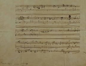 Fryderyk Franciszek Chopin. Pagina autografa di una composizione per pianoforte (Parigi, Société Historique et Littéraire polonaise).De Agostini Picture Library/G. Dagli Orti Fryderyk Franciszek Chopin. Pagina autografa di una composizione per pianoforte (Parigi, Société Historique et Littéraire polonaise).De Agostini Picture Library/G. Dagli Orti