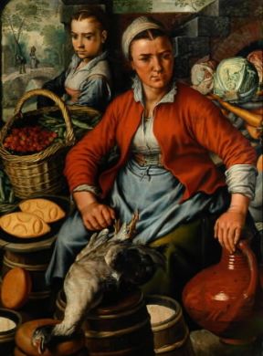 Joachim Beuckelaer . Venditrice ambulante (Vienna, Kunsthistorisches Museum).De Agostini Picture Library/ G. Nimatallah Joachim Beuckelaer . Venditrice ambulante (Vienna, Kunsthistorisches Museum).De Agostini Picture Library/ G. Nimatallah