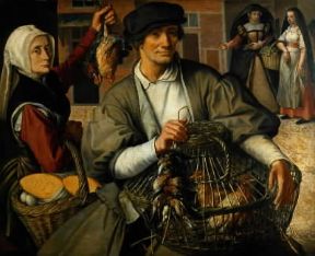 Pieter Aertsen. Scena di mercato (Vienna, Kunsthistorisches Museum).De Agostini Picture Library/G. Nimatallah Pieter Aertsen. Scena di mercato (Vienna, Kunsthistorisches Museum).De Agostini Picture Library/G. Nimatallah