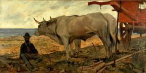 Macchiaioli. Il carro rosso, giugno 1828 di Giovanni Fattori (Milano, Pinacoteca di Brera).De Agostini Picture Library/G. Cigolini Macchiaioli. Il carro rosso, giugno 1828 di Giovanni Fattori (Milano, Pinacoteca di Brera).De Agostini Picture Library/G. Cigolini