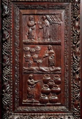 Arte paleocristiana . La porta lignea della basilica di S. Sabina a Roma (sec. V).De Agostini Picture Library/G. Nimatallah Arte paleocristiana . La porta lignea della basilica di S. Sabina a Roma (sec. V).De Agostini Picture Library/G. Nimatallah