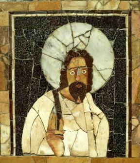 Cristo raffigurato in un antico intarsio di marmi (Ostia, Museo).De Agostini Picture Library / G. Nimatallah Cristo raffigurato in un antico intarsio di marmi (Ostia, Museo).De Agostini Picture Library / G. Nimatallah