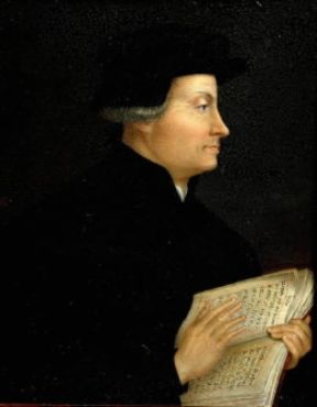 Huldreich Zwingli in un ritratto dell'epoca (Ginevra, Biblioteca dell'Università ).De Agostini Picture Library/G. Dagli Orti Huldreich Zwingli in un ritratto dell'epoca (Ginevra, Biblioteca dell'Università ).De Agostini Picture Library/G. Dagli Orti