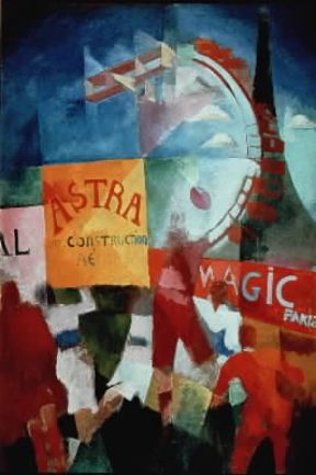 Robert Delaunay . L'equipe de Cardiff (1912-13; Endhoven, Van Abbemuseum).Endhoven Museo Robert Delaunay . L'equipe de Cardiff (1912-13; Endhoven, Van Abbemuseum).Endhoven Museo