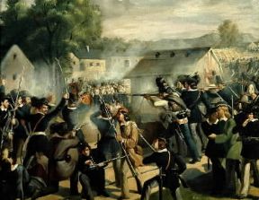 Austria. Scontri a Vienna il 6 ottobre 1848 (Vienna, Museen der Stadt).De Agostini Picture Library / A. Dagli Orti Austria. Scontri a Vienna il 6 ottobre 1848 (Vienna, Museen der Stadt).De Agostini Picture Library / A. Dagli Orti