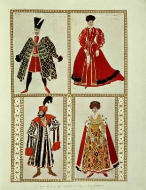 Boris Godunov . Disegno di Léon Bakst per i costumi dell'opera di Modest P. Musorgskij (da Comoedia Illustrée; Parigi, Musée des Arts Décoratif).De Agostini Picture Library/G. Dagli Orti Boris Godunov . Disegno di Léon Bakst per i costumi dell'opera di Modest P. Musorgskij (da Comoedia Illustrée; Parigi, Musée des Arts Décoratif).De Agostini Picture Library/G. Dagli Orti