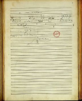 Claude Achille Debussy . Ultima pagina del Preludio nÂ° 1 del II libro dei PrÃ©ludes per pianoforte (1910-13).De Agostini Picture Library