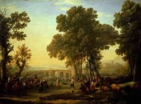 Paesaggio . Festa campestre di C. Gallée detto Le-Lorrain (1630; Parigi Louvre).De Agostini Picture Library/G. Dagli Orti Paesaggio . Festa campestre di C. Gallée detto Le-Lorrain (1630; Parigi Louvre).De Agostini Picture Library/G. Dagli Orti