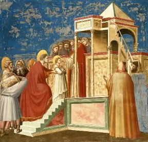 Presentazione. Presentazione di Maria al Tempio di Giotto (Padova, Cappella degli Scrovegni).De Agostini Picture Library/A. Dagli Orti Presentazione. Presentazione di Maria al Tempio di Giotto (Padova, Cappella degli Scrovegni).De Agostini Picture Library/A. Dagli Orti