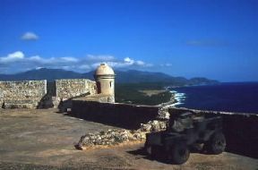 Antille. Uno scorcio del castello del Morro a Santiago de Cuba.De Agostini Picture Library/V.Degrandi Antille. Uno scorcio del castello del Morro a Santiago de Cuba.De Agostini Picture Library/V.Degrandi