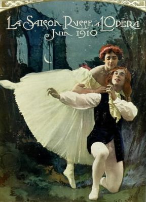 Ballets Rousses. Un'illustrazione con la Karsavina e Nijinskij.De Agostini Picture Library / G. Dagli Orti Ballets Rousses. Un'illustrazione con la Karsavina e Nijinskij.De Agostini Picture Library / G. Dagli Orti