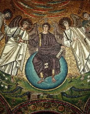 Cristo trionfante, mosaico del sec. VI (Ravenna, Chiesa di S. Vitale).De Agostini Picture Library / A. De Gregorio Cristo trionfante, mosaico del sec. VI (Ravenna, Chiesa di S. Vitale).De Agostini Picture Library / A. De Gregorio